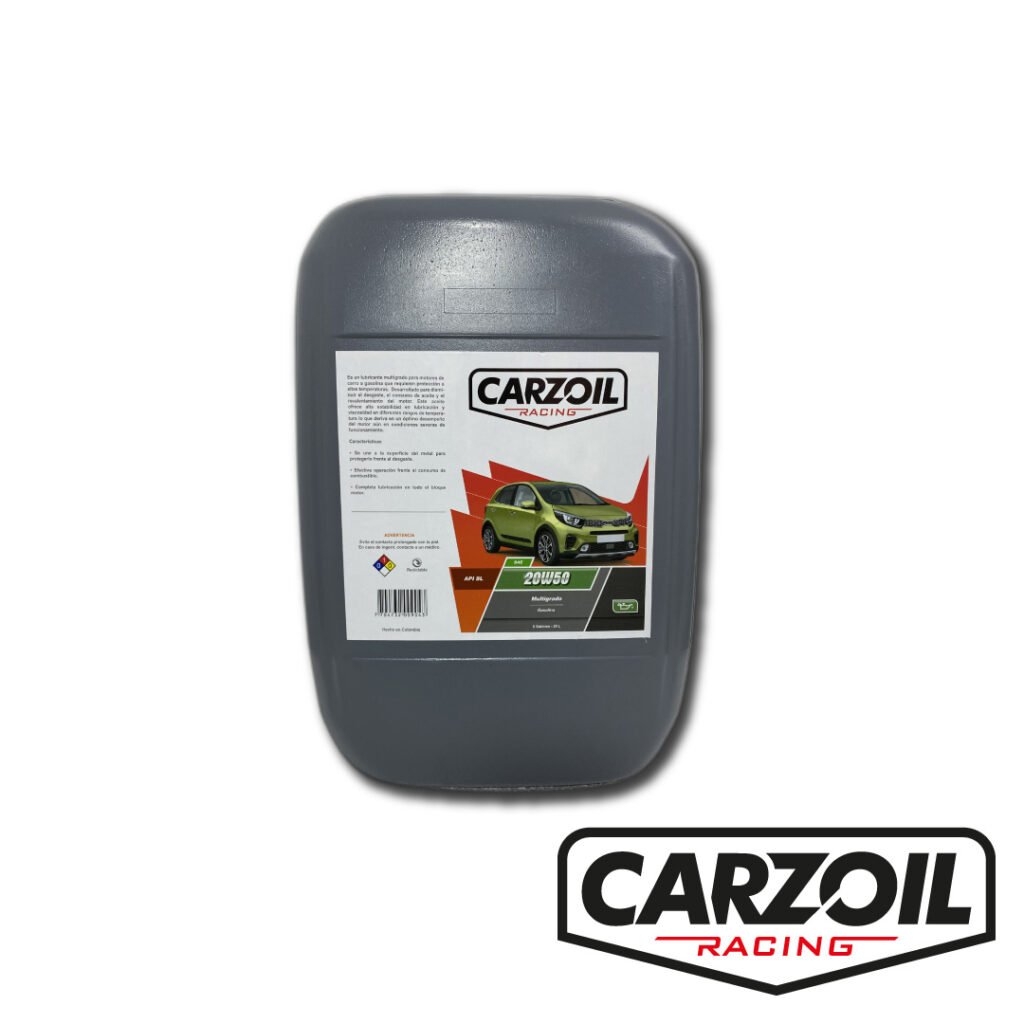 Lubricantes Carzoil Premium - Lubricante 20W50 Multigrado para Gasolina Garrafa