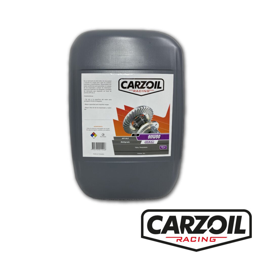 Lubricantes Carzoil Premium - Lubricante Premium Caja y Transmisión SAE API GL5 Multigrado Garrafa Carzoil