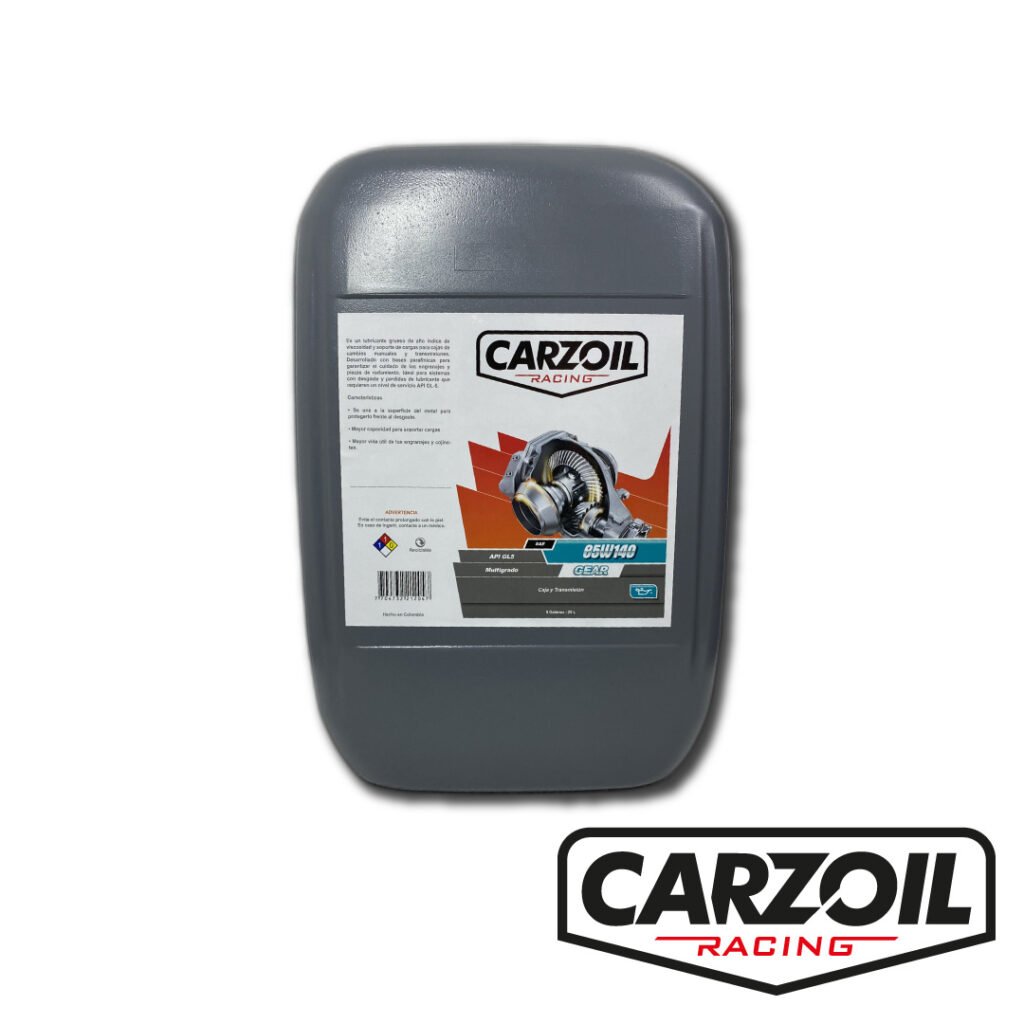 Lubricantes Carzoil Premium - Lubricante Premium Caja y Transmisión SAE 85W140 API GL5 Multigrado Garrafa Carzoil
